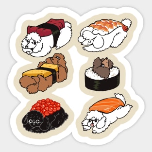 Sushi Poodle Sticker